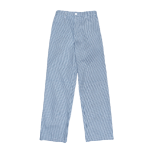 Blue White Check Print Chef's Trouser