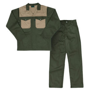 Cedar Green & Khaki Two Tone Polycotton Conti Suit