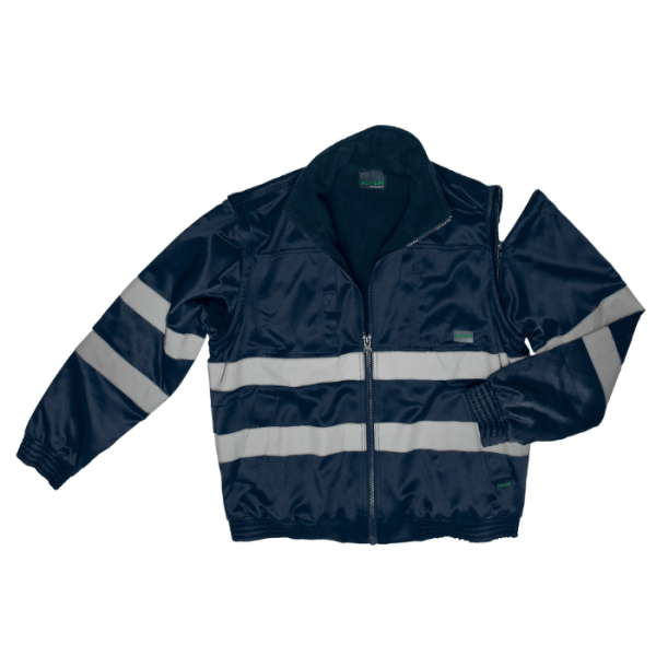 Hi-Viz Reflective BunnyBomber Jacket C/W Zip-Off Sleeves - Image 3