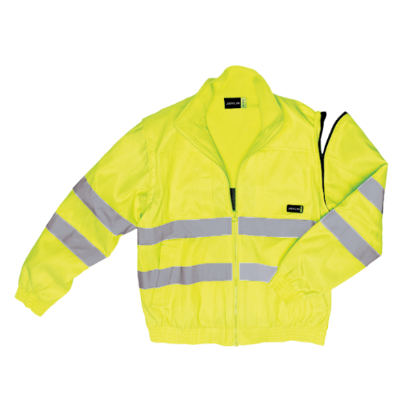 Hi-Viz Reflective BunnyBomber Jacket C/W Zip-Off Sleeves - Image 2