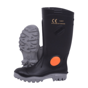 Shosholoza Gumboot Heavy Duty Knee Length Black/Grey STC