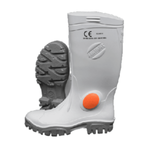 Shosholoza Gumboot Heavy Duty Knee Length White/Grey STC)