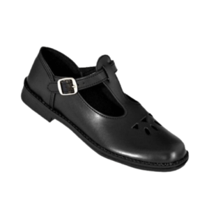 Shosholoza Hi-Scruff Breathable Pu classic T-Bar Girl school shoes