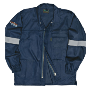 Sasol Navy Heavy Duty Jacket - Fr Silver Ref. Tape